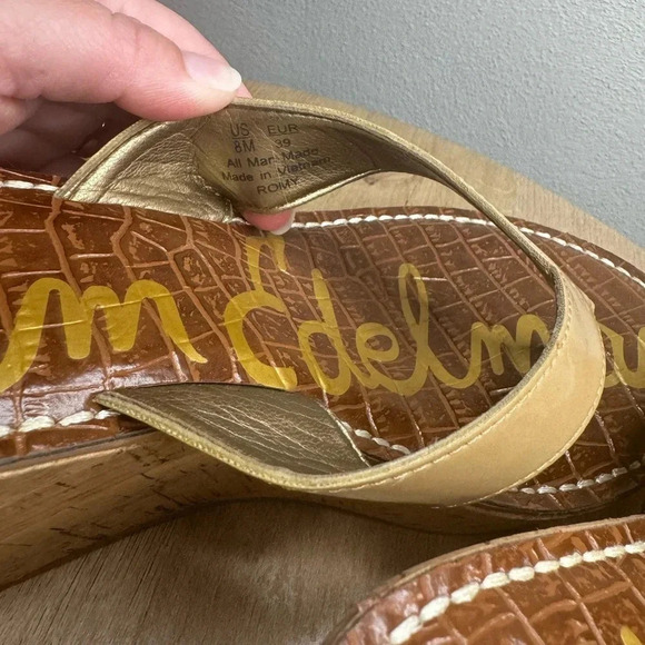 Sam Edelman Romy Platform Wedge Cork Sandal - Picture 11 of 12